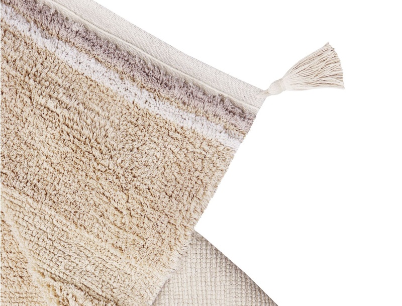 Tappeto Bloom lavabile in cotone naturale e fibre riciclate.
