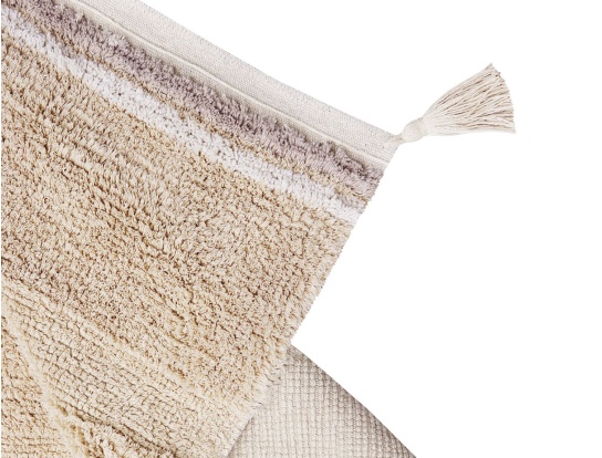 Alfombra Bloom lavable de algodón natural y fibras recicladas.