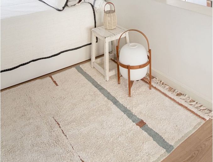 Alfombra rectangular Vintage azul