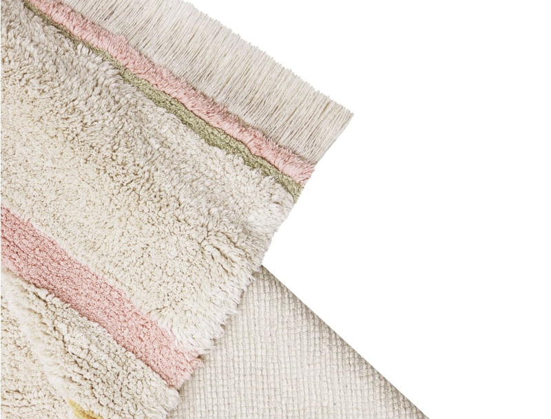 Tappeto Vintage Rosa Nudo lavabile