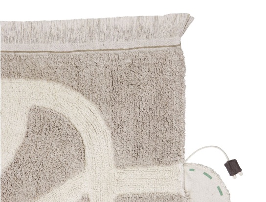 Alfombra Ecocity lavable con flecos.