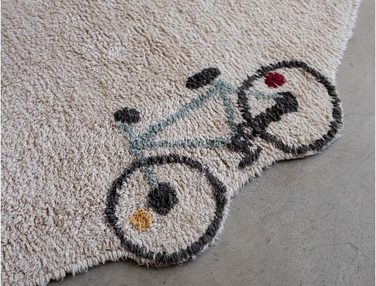 Tapis rond ludique pour en coton