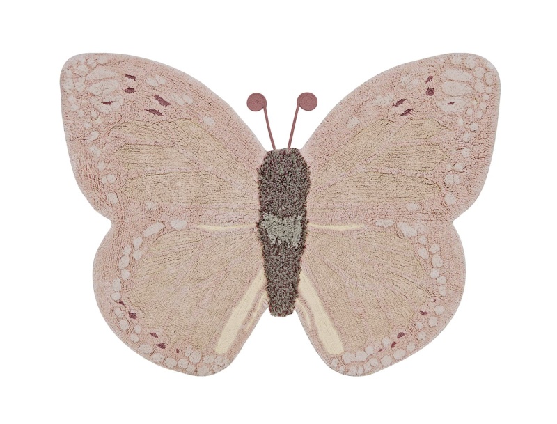 NATUURLIJK KATOENEN VLINDER VLOERKLEED