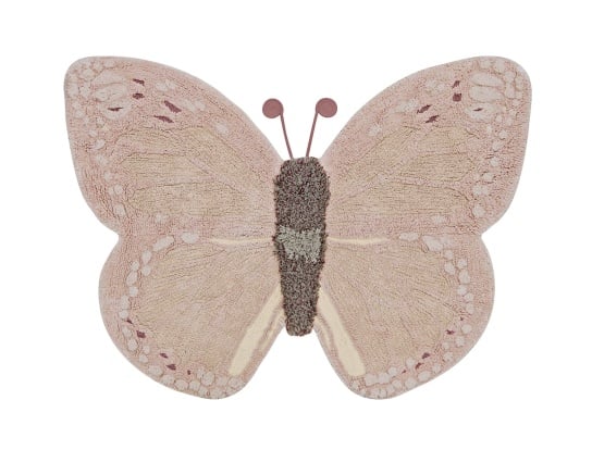 TAPPETO NATURALE FARFALLA COTONE