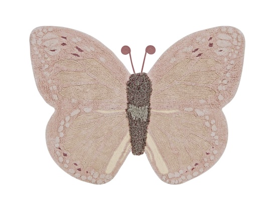 NATUURLIJK KATOENEN VLINDER VLOERKLEED