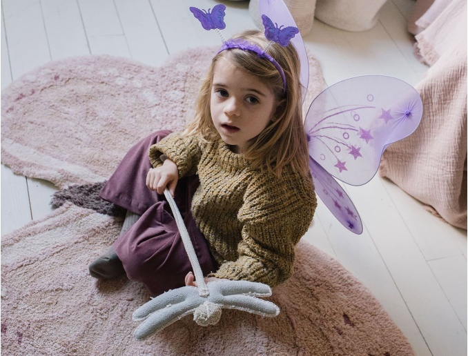 TAPIS LAVABLE COTON PAPILLON