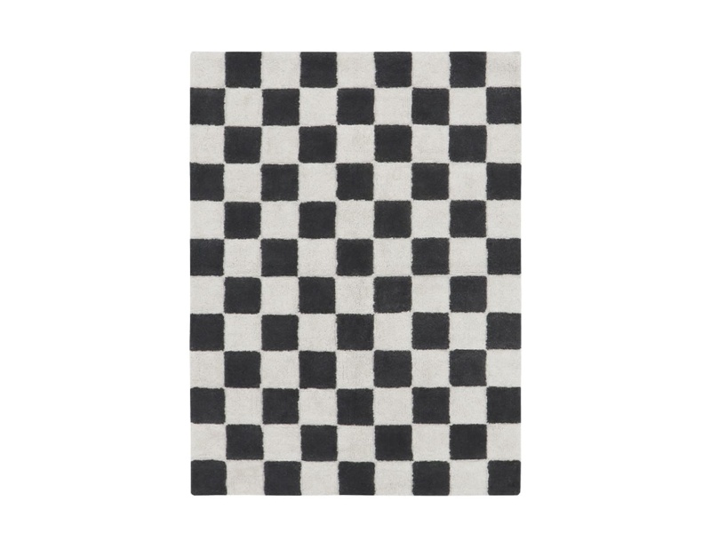 ALFOMBRA NEGRA DE ALGODÓN ORGÁNICO LAVABLE