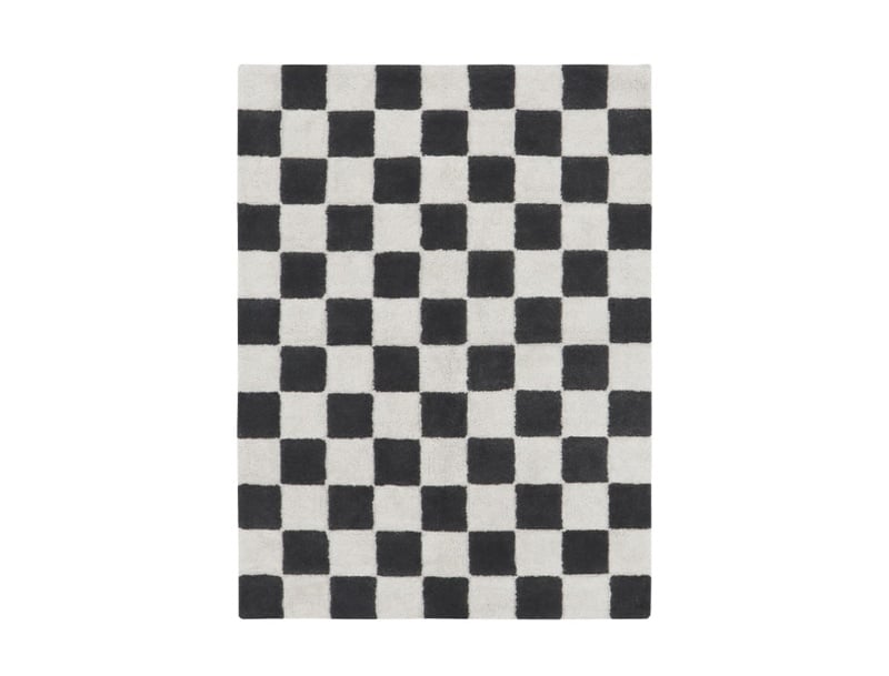 WASHABLE ORGANIC COTTON BLACK RUG