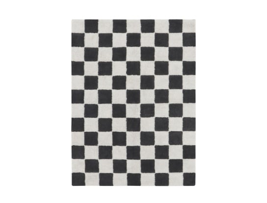 ALFOMBRA NEGRA DE ALGODÓN ORGÁNICO LAVABLE