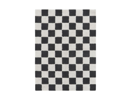 TAPIS NOIR COTON BIO LAVABLE