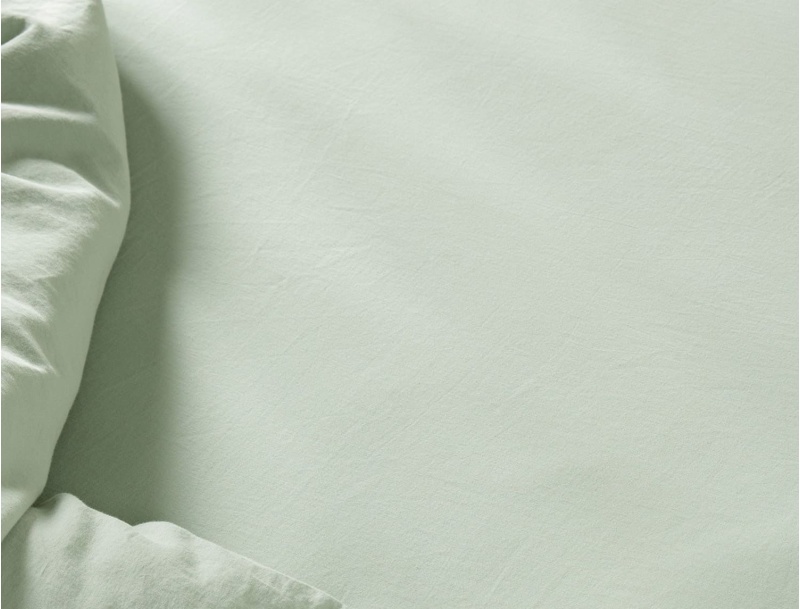Drap housse bébé satin de coton tilleul