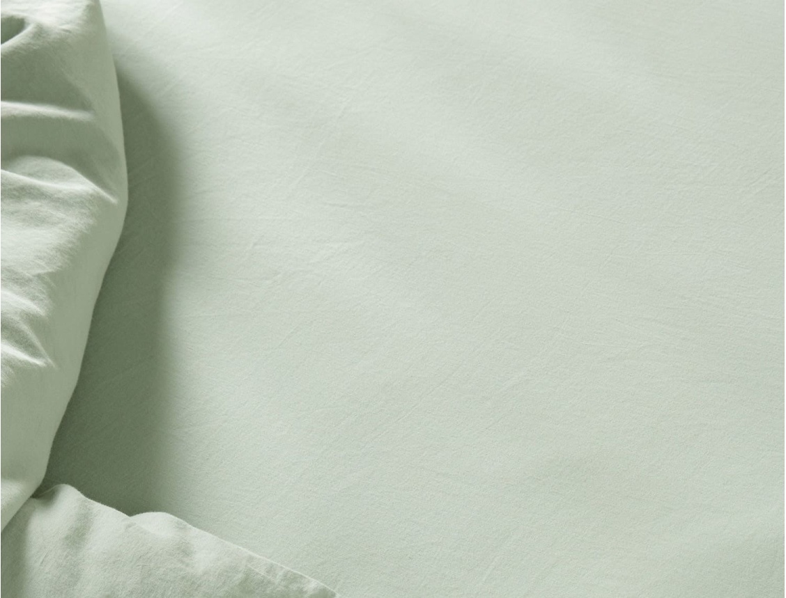 Drap housse bébé satin de coton tilleul