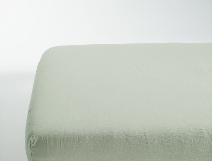 Lenzuolo con angoli Tiglio 140x190 Raso di cotone organico lavato