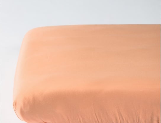Hoeslaken Peach 140x200 Gewassen biologisch katoensatijn