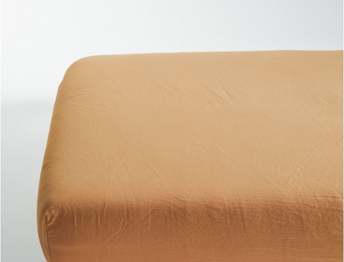 Lenzuolo con angoli Ambre 160x200 Raso di cotone biologico lavato