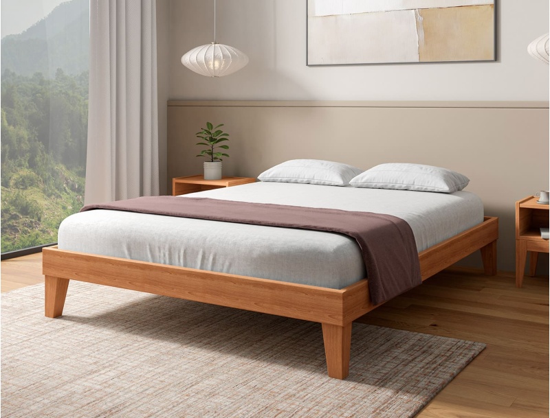 Adult bed in solid beech 140x190 Baden