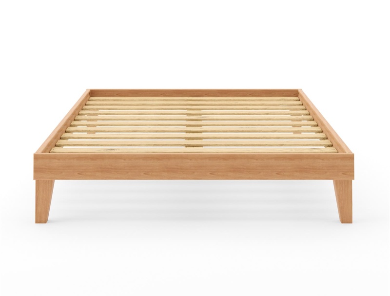140x190 Baden solid beech bed with pine slats