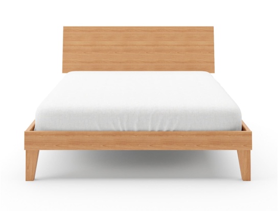 Letto in legno massello Baden con testiera piena 140x190
