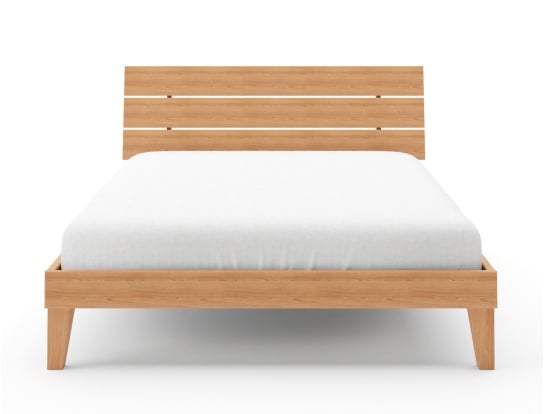 Bed met massief beuken hoofdeinde 140x190 Baden