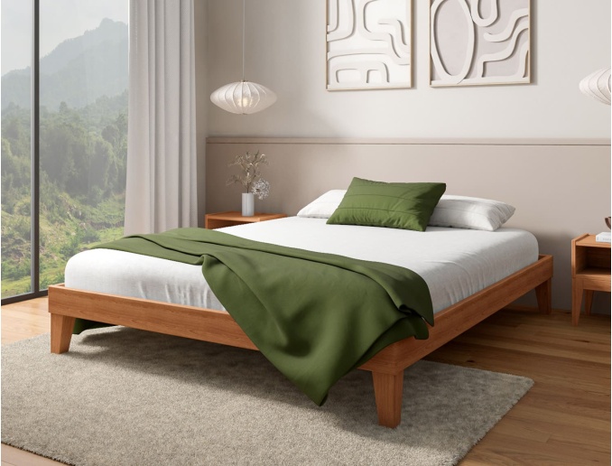 Lit en hêtre massif 160x200 Baden