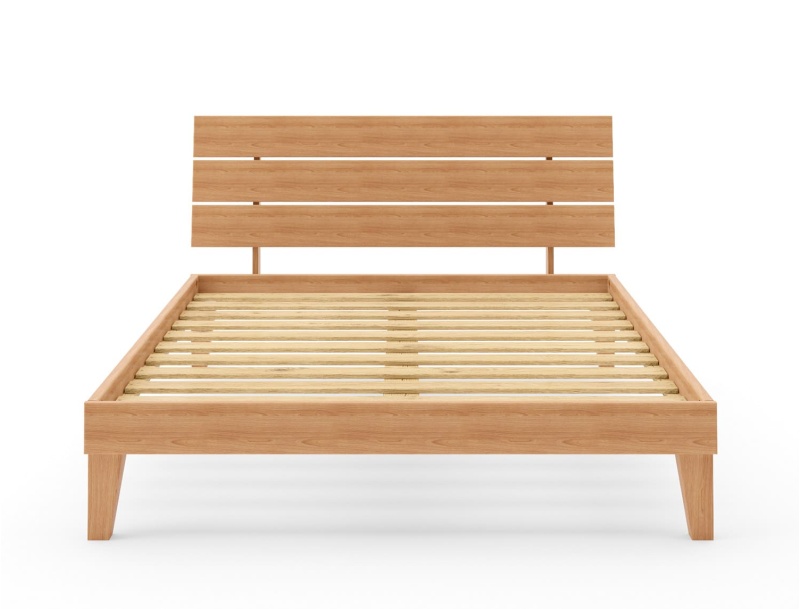 Lit en bois massif 160x200 Baden avec sa tête de lit trio