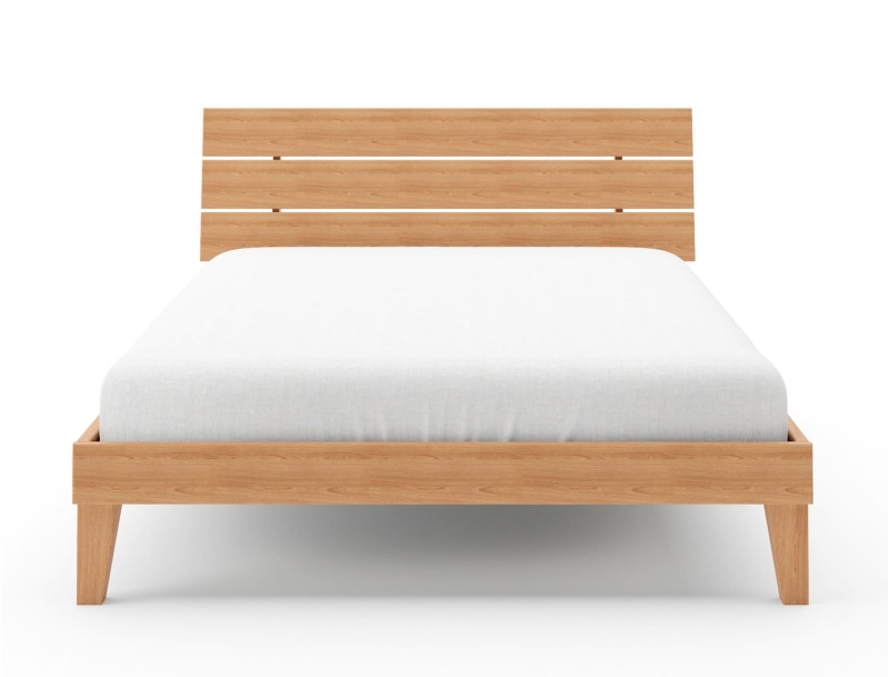 Lit 160x200 avec tête de lit en bois massif Baden