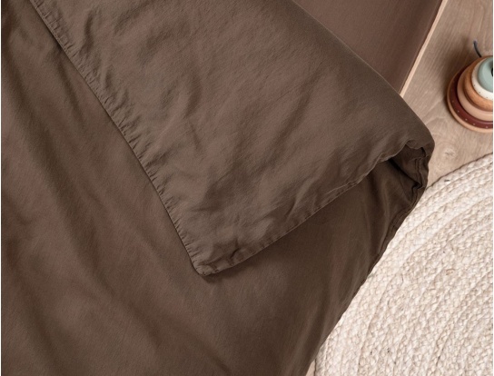 Dekbedovertrek bruin 100x140 voor babybed