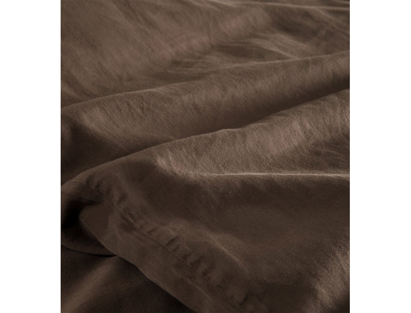 Copripiumino in raso di cotone biologico 100x140 Marrone