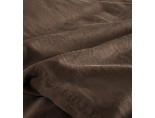 Bettbezug aus Bio-Baumwollsatin 100x140 Braun