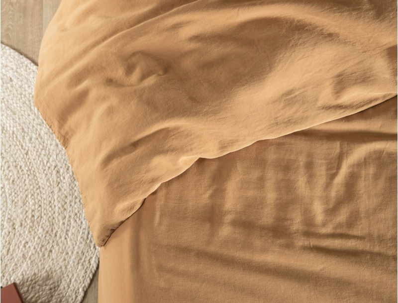 Bettbezug 140x200cm Bio-Baumwollsatin GOTS Ambre