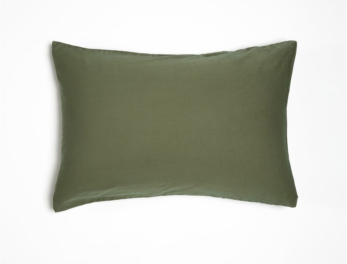 Funda de almohada 40x60 Ciprés satén de algodón orgánico lavado