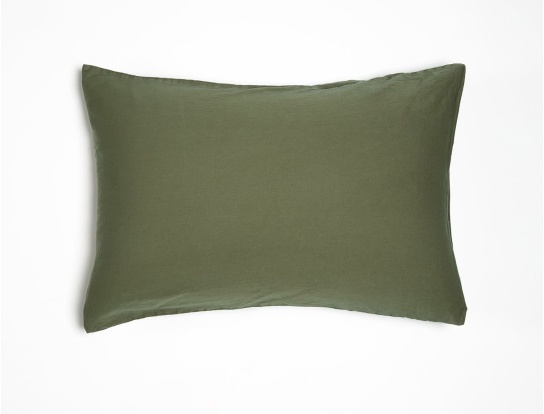Funda de almohada 40x60 Ciprés satén de algodón orgánico lavado