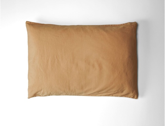 Kissenbezug 40x60 Ambre aus gewaschener Bio-Baumwollsatin
