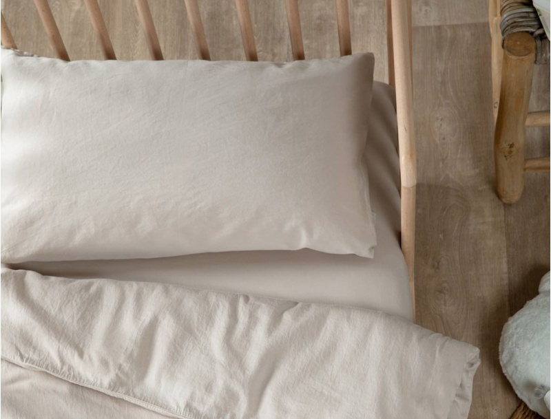 Funda de almohada para bebé 40x60cm 120 hilos Lino