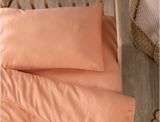 Taie d'oreiller bébé 40x60cm 120 fils Peach