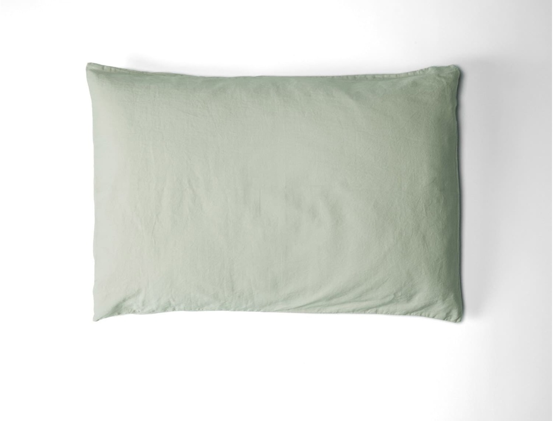 Funda de almohada 40x60 Tilo satén de algodón orgánico lavado