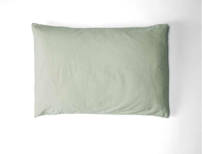 Federa cuscino 40x60 tiglio in raso di cotone bio lavato