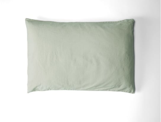 Pillowcase 40x60 Lime tree washed organic cotton sateen