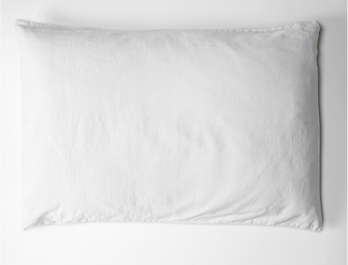 Kissenbezug 50x70 cm Kreideweiß Gewaschener Bio-Baumwollsatin