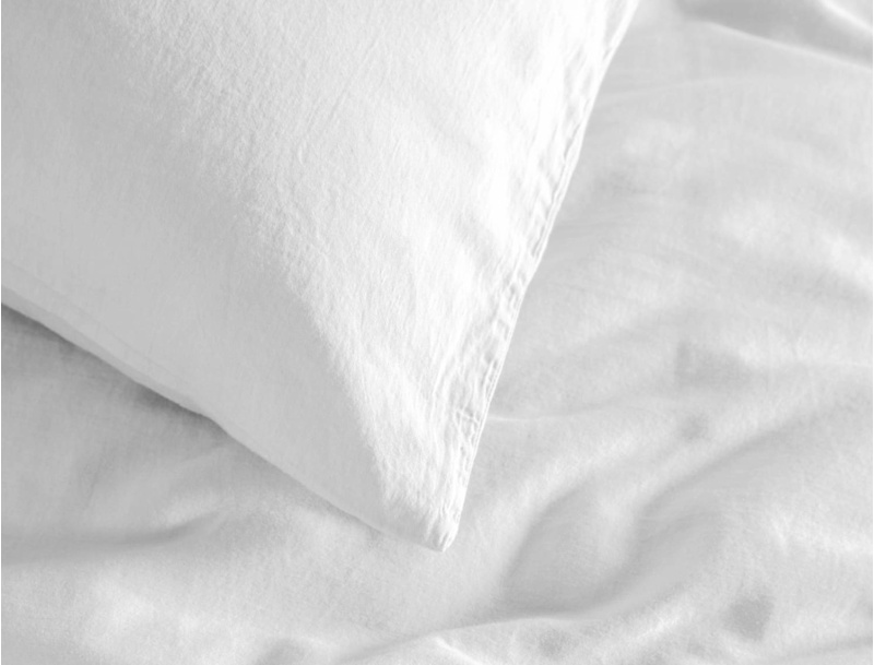 Federa per cuscino da adulti 50x70cm in raso di cotone Bianco gesso