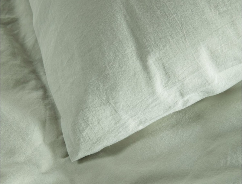 Taie d'oreiller adulte 50x70cm satin de coton Tilleul