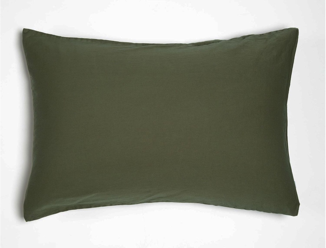 Funda de almohada 50x70 cm Ciprés Satén de Algodón Orgánico lavado
