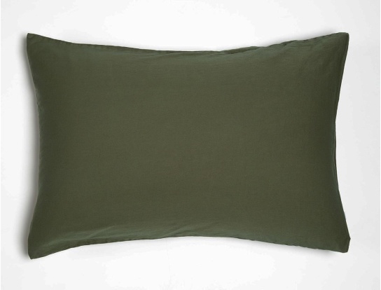 Funda de almohada 50x70 cm Ciprés Satén de Algodón Orgánico lavado