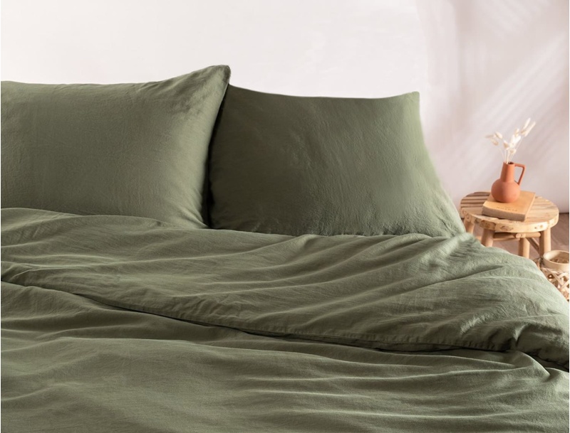 Pillowcase 50x70cm Cotton sateen Cypress GOTS