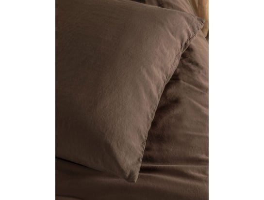 Kinder-Kissenbezug 60x60cm Braun GOTS-zertifiziert