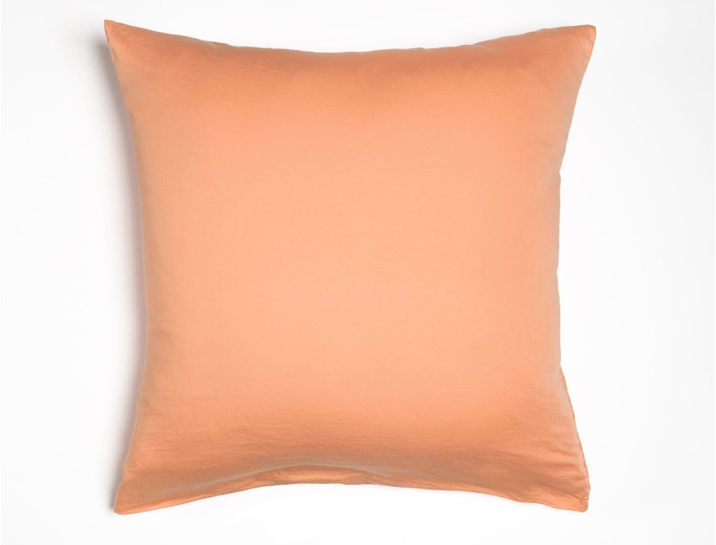 Kissenbezug aus Bio-Baumwollsatin 60x60 cm Peach