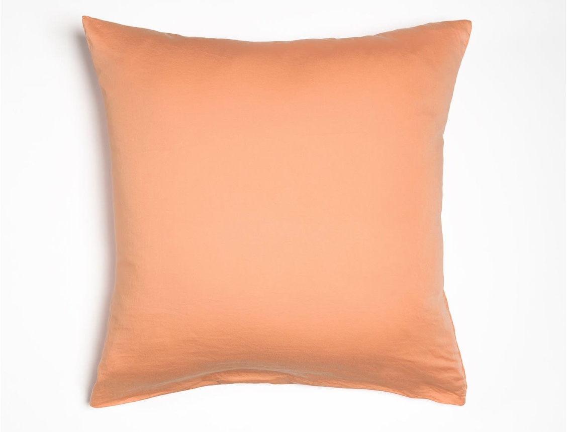Kissenbezug aus Bio-Baumwollsatin 60x60 cm Peach