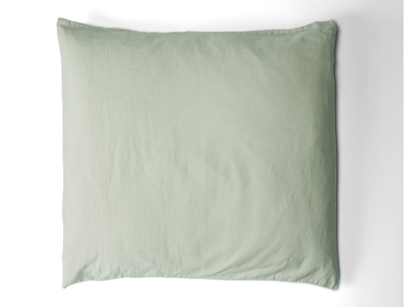 Organic cotton sateen pillowcase 60x60 cm Lime tree