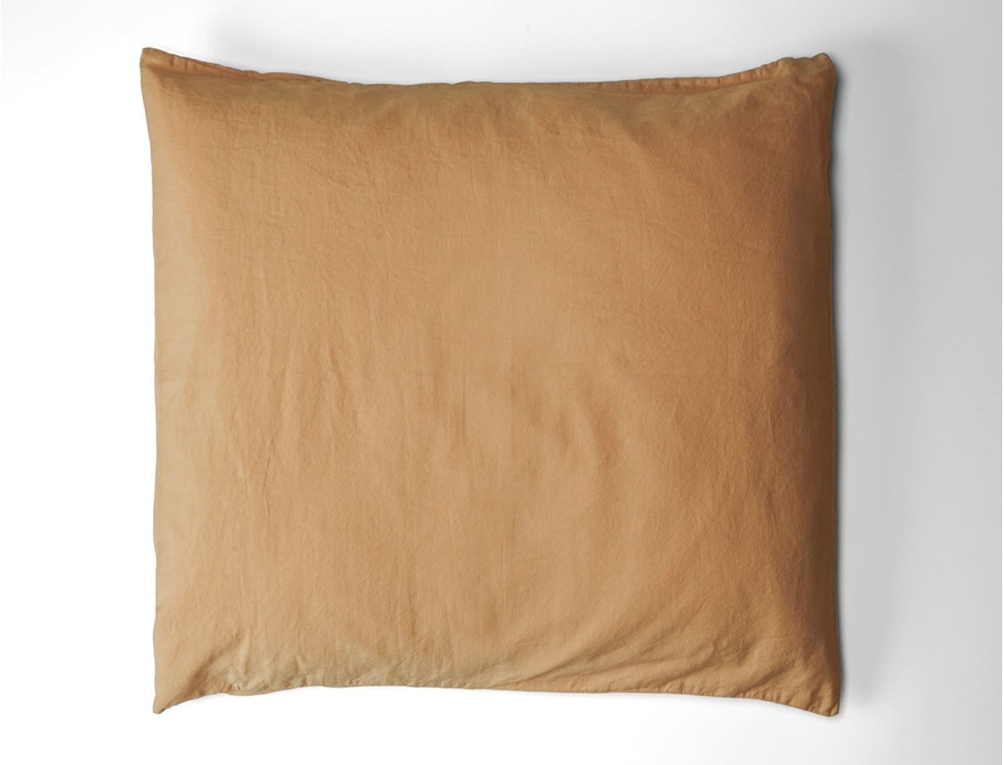 Kussensloop van biologisch katoensatijn 60x60 cm Ambre