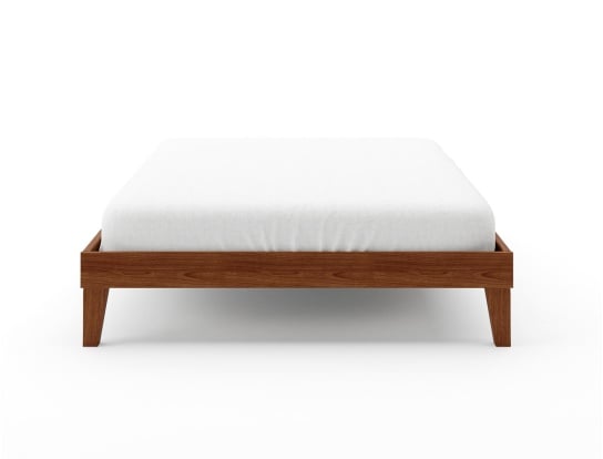 Bett 140x190 aus massiver Buche Baden Nussbaum